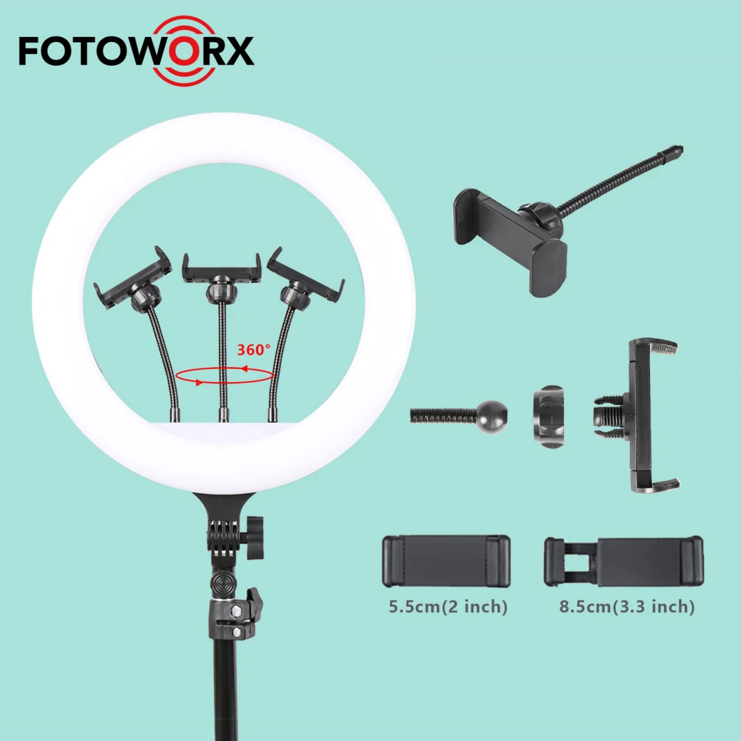 18 Inch RGB Ring Light with Phone Holder for Live Streaming