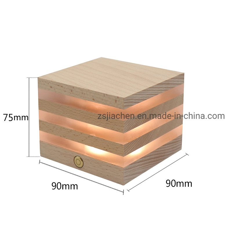 House Shape Wooden Night Light LED Table Desk Lamp for Home Decor