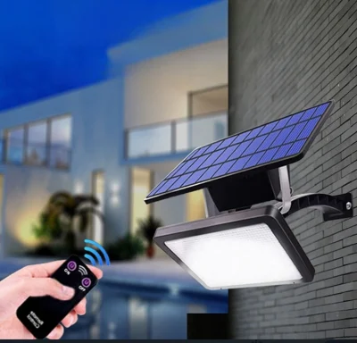 Illuminazione esterna a risparmio energetico, lampione a LED, applique solare