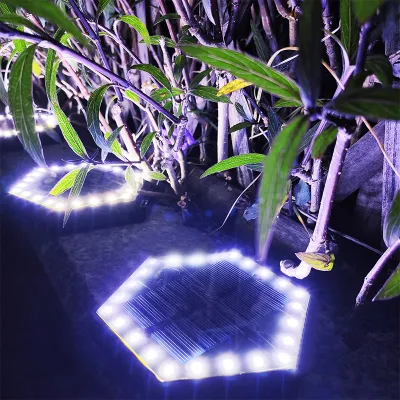 Lampada da giardino solare per esterni a LED con design a picchetto a colori solari