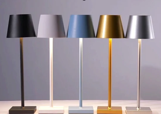 Lampade da tavolo a LED wireless Poldina PRO moderne e decorative di lusso per la decorazione della casa del ristorante, alimentate a batteria ricaricabile